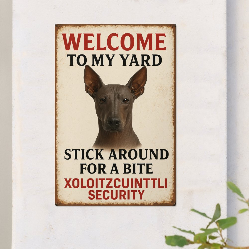 Premium Xoloitzcuintli Metal Sign - Moon-tshop