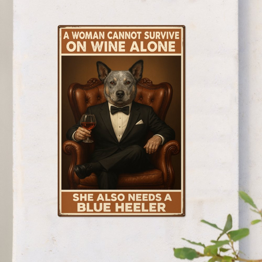 Premium Blue Heeler Metal Sign - Moon-tshop
