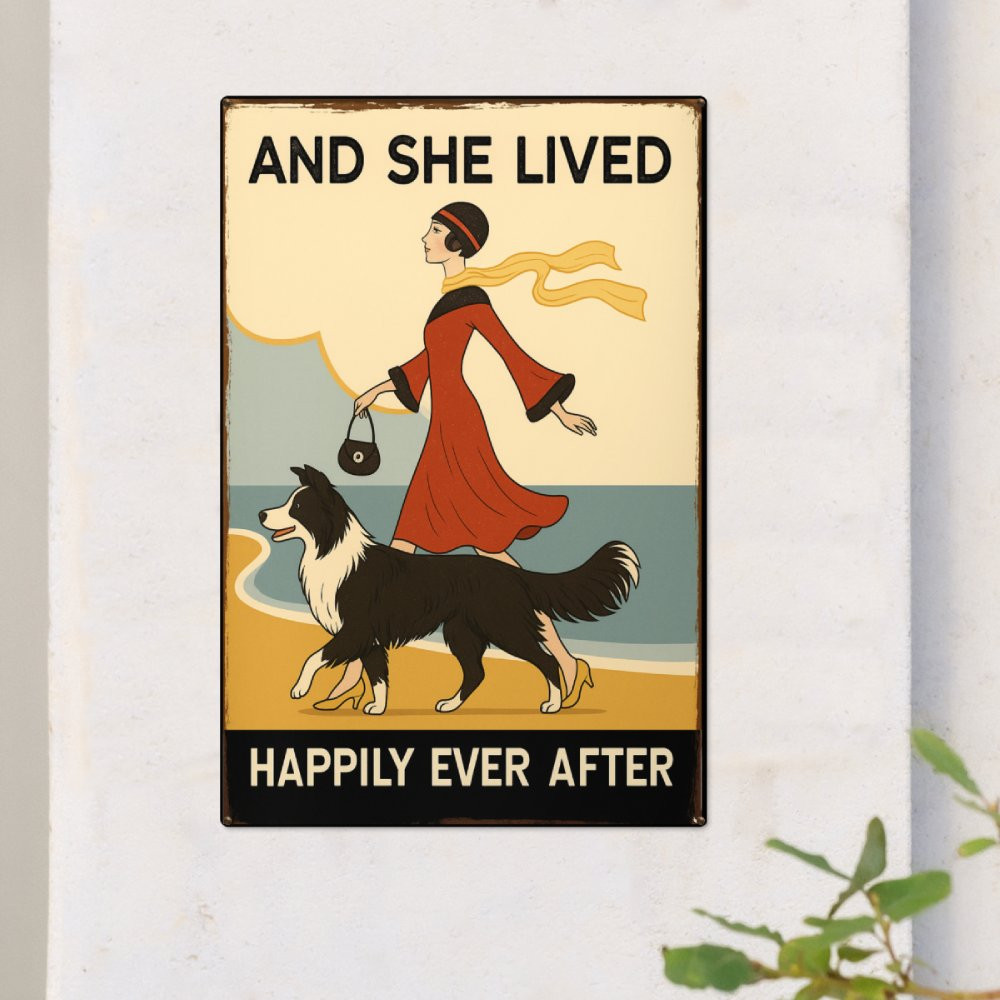 Premium Border Collie Metal Sign - Moon-tshop