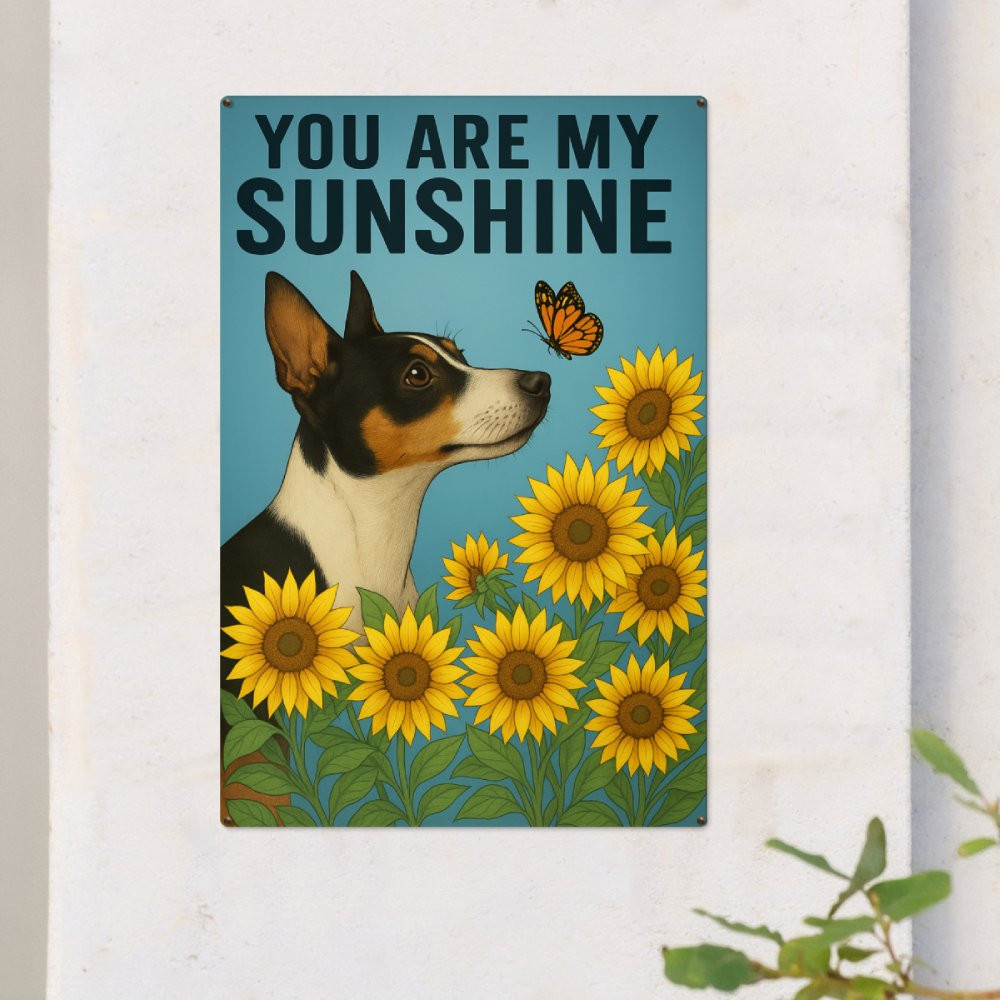 Dog Comma Sign Rads Premium Rat Terrier Dog Metal Sign - Moon-tshop