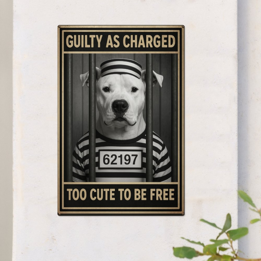Dogo Argentino Premium Metal Sign - Moon-tshop
