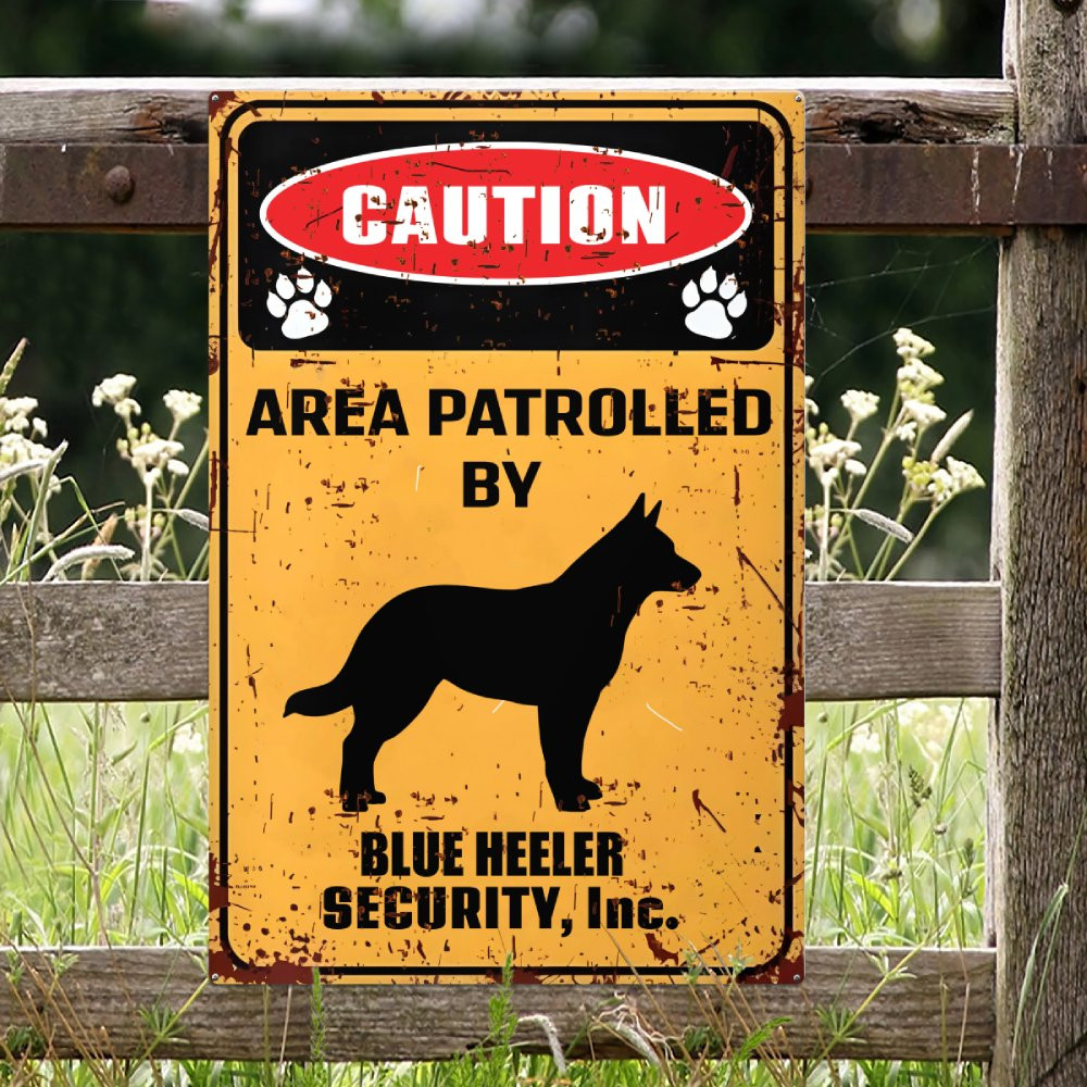 Premium Blue Heeler Dog Metal Sign - Moon-tshop