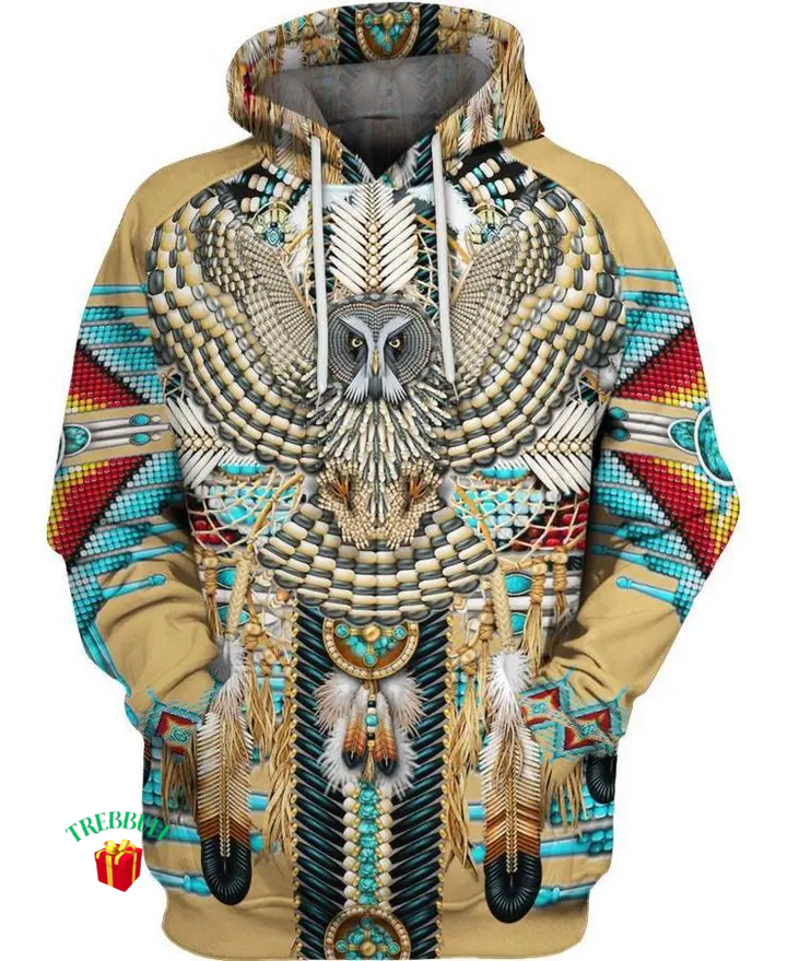 Native Tribe Wolf 3D Hoodies/sweatshirts Tee Men Women New Fashion Hooded winter