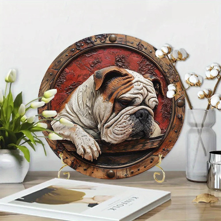 English Bulldog Metal Sign
