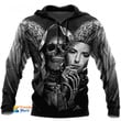 Skull Hoodie For Men Autumn Long Sleeve Tops Fashion Streetwear Oversized Outdoor Clothing Skeleton Print Men's Sweatshirt