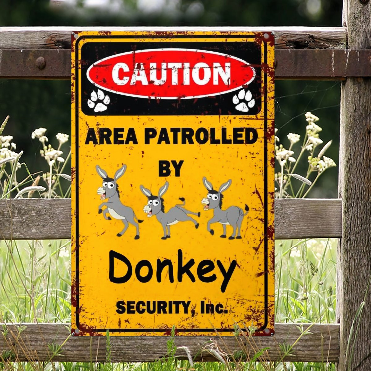 Donkey Rodeo Sign Premium Donkey Metal Sign - giftclubstore