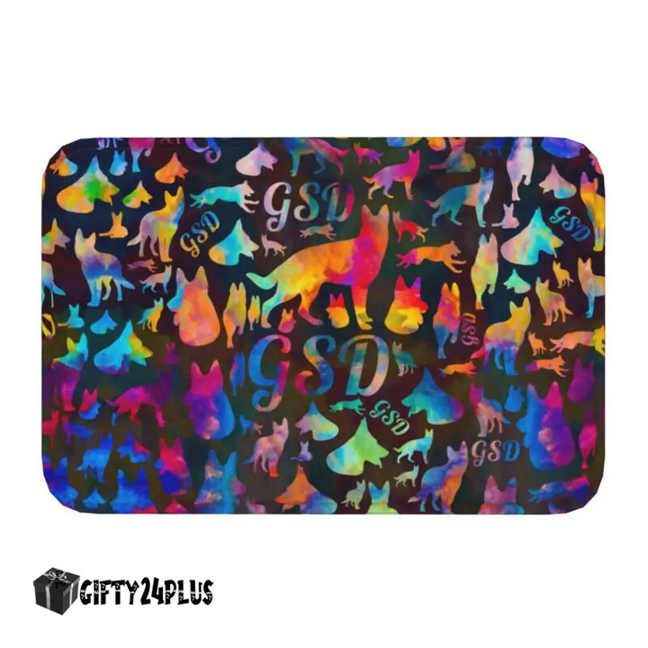Custom German Shepherd Dog Doormat Anti-Slip Entrance Bath Kitchen Door Floor Mats Alsatian Wolf Dog Room Rug Carpet Footpad