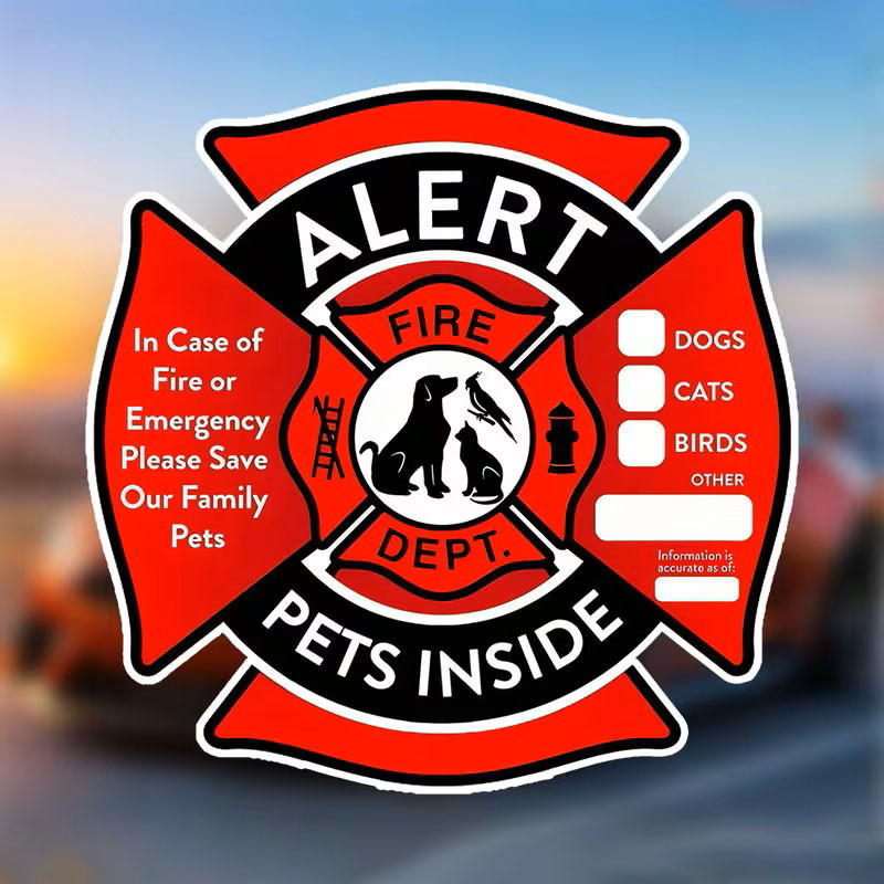 Ppl Alert Sticker 5Pcs Set Pet Alert Stickers Static Cling Window Decal - Best Shop House