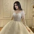 Luxury Applique A-Line Wedding Dress - Sweetheart Neckline, Long Sleeves, Custom Princess Bridal Gown