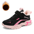 Winter Plush Sneakers for Girls, Waterproof Leather Walking Shoes, Soft Casual Sport Footwear for Kids