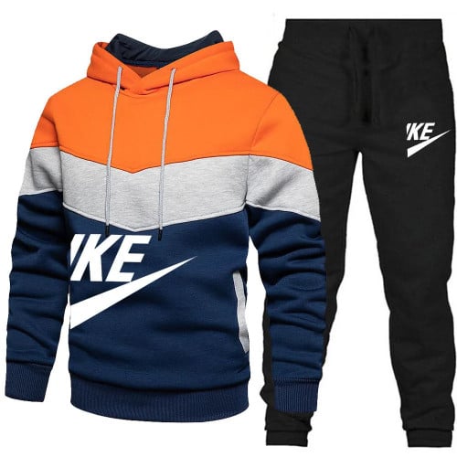 Men's Casual Tracksuit: Zipper Hoodie and Pants Set for Autumn and Winter Sportswear