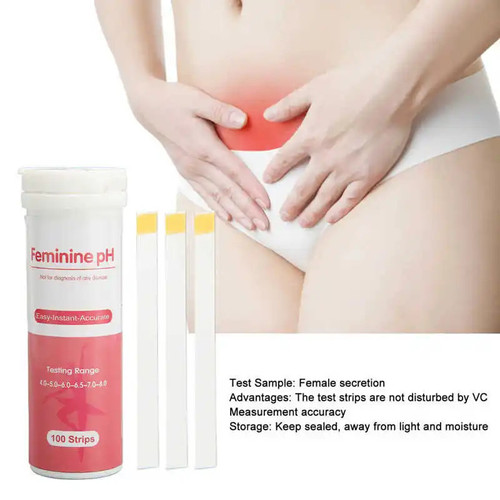 100pcs Feminine pH Test Strips – Accurate Vaginal Health Monitor to Prevent Infections