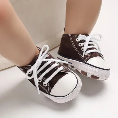 Anti-Slip Canvas Sneakers for Baby Boys & Girls – Soft Sole First Walkers Shoes for 0-18 Months