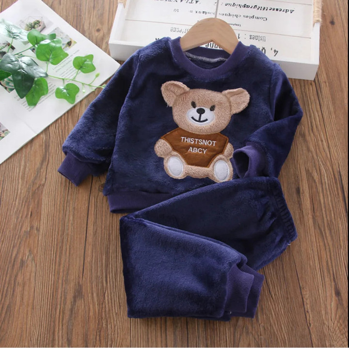 Velvet Bear Clothing Set for Baby Boys & Girls – Winter Hoodie, Coat, T-Shirt & Pants