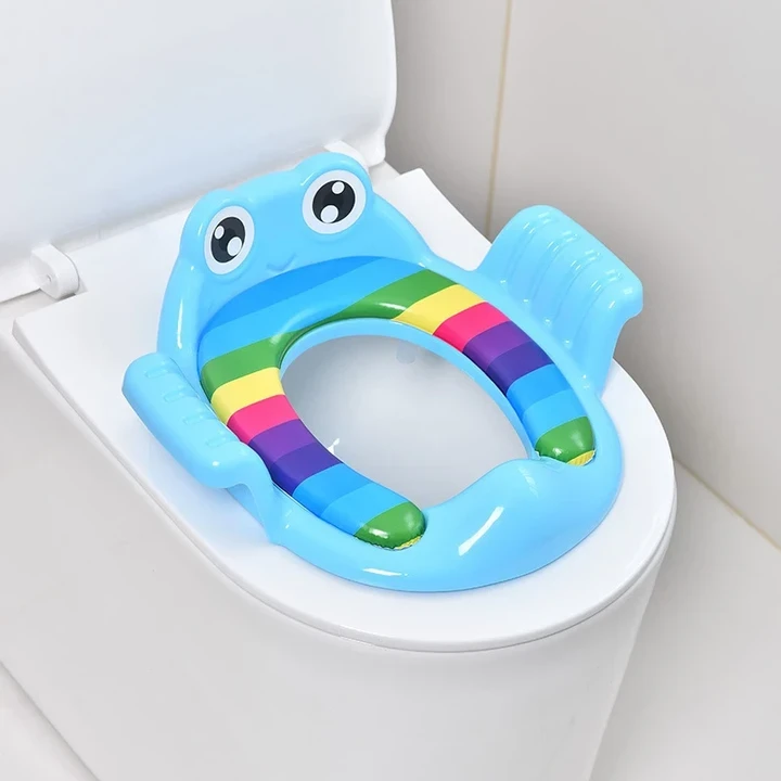 Thickened Children's Toilet Seat – Cushioned Toddler Training Seat with Hand-held Design for Comfort