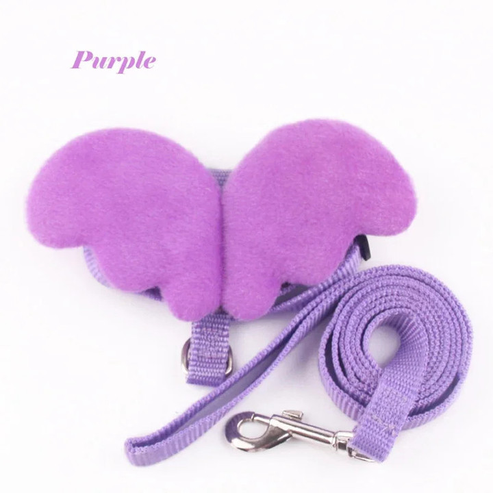 Angel Wing Harness & Leash for Cats, Rabbits & Small Pets – Adjustable Bunny Accessories