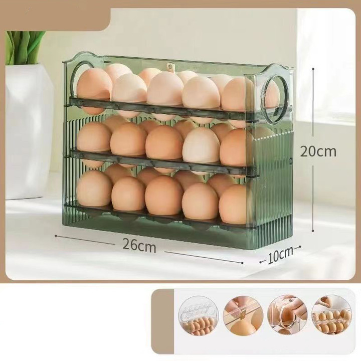 Auto Flip Egg Storage Container