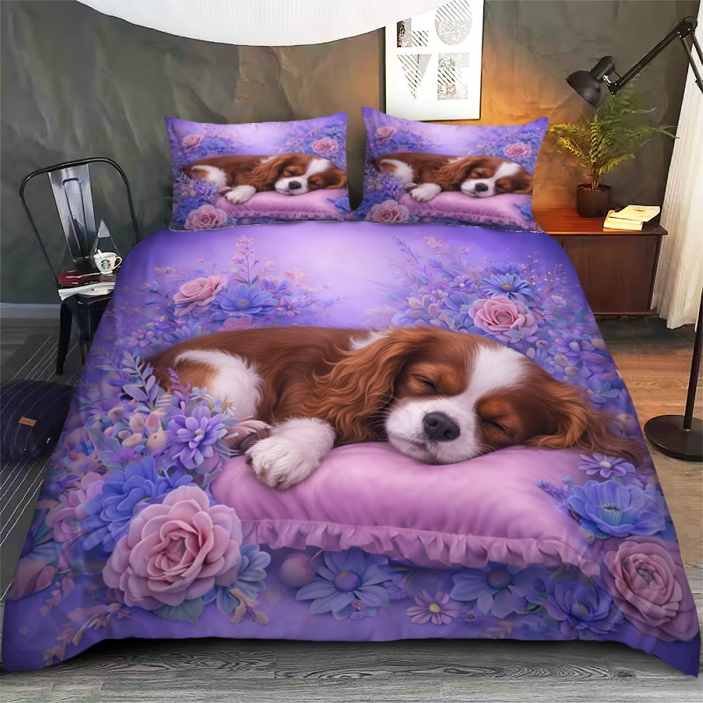 Spaniel Set Cavalier King Charles Spaniel Premium Bedding Set - Gifte Shop