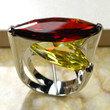 Huge Garnet Yellow Crystal Zircon 925 Sterling Silver Ring Size 6 7 8 9 10 R95 Women Fashion Jewelry Gifts Rings