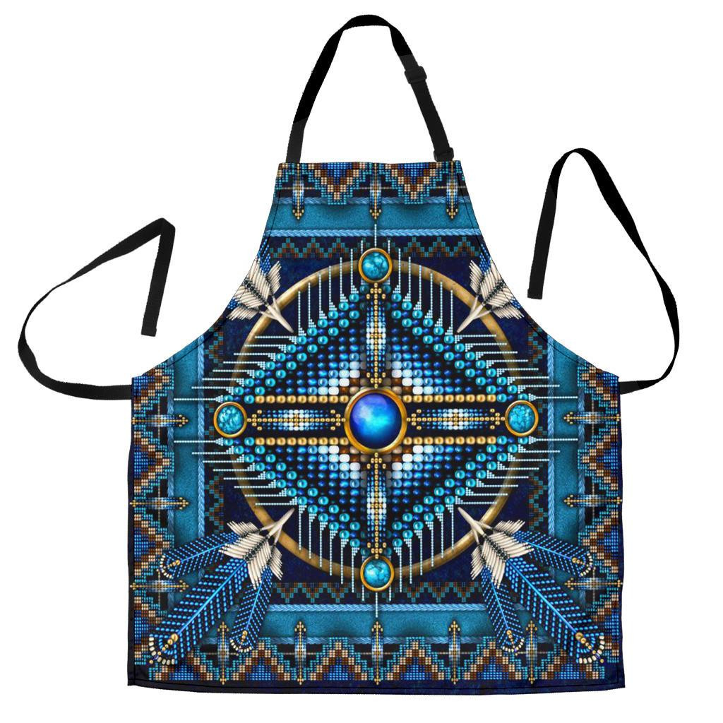 Mandala Blue Native American Apron - bestofnative