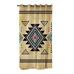 Geometric Southwest Printed Native American Design Window Living Room Curtain - ProudThunderbird