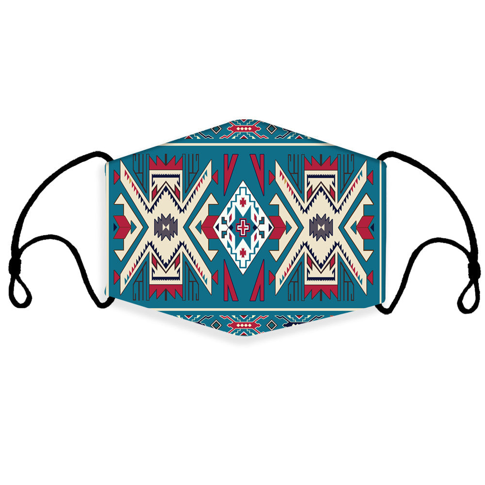 Net Pattern 3d Mask GB-NAT0003 Blue Pink Pattern 3D Mask (with 1 filter) - bestofnative
