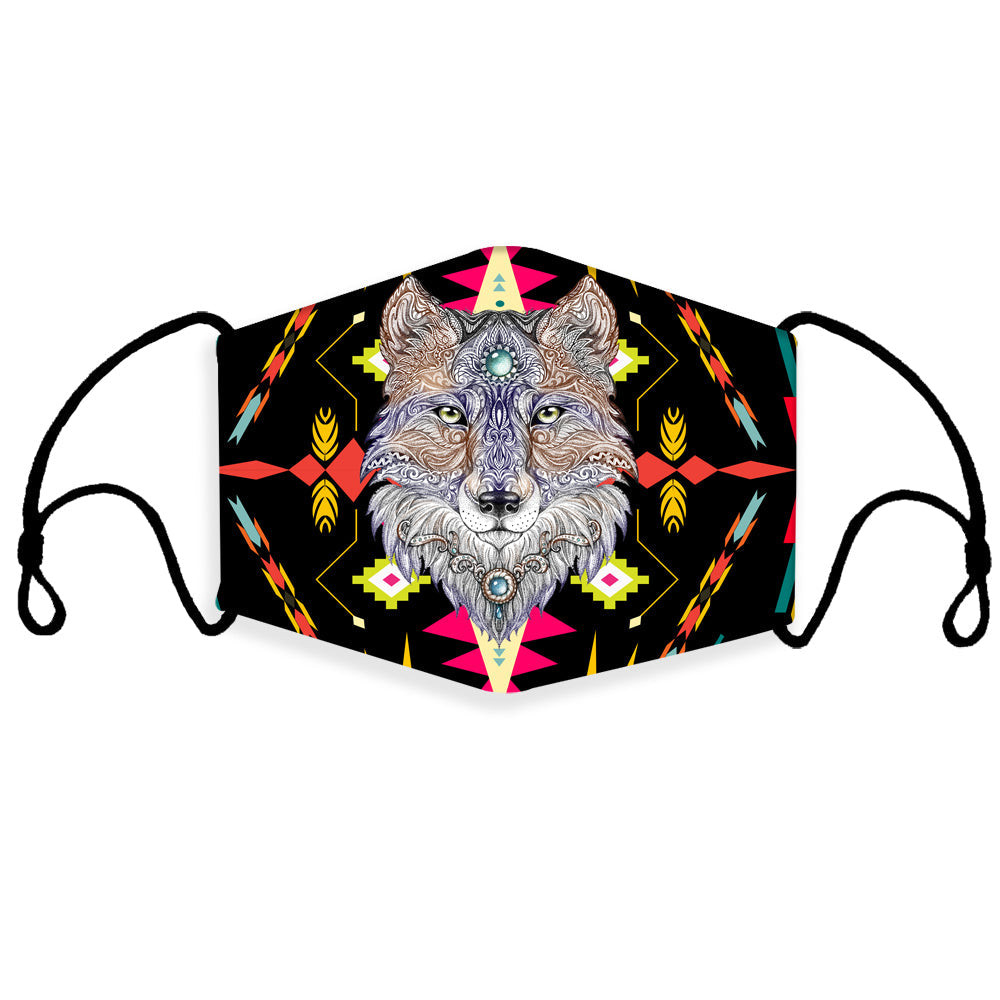 Net Pattern 3d Mask GB-NAT00345 Wolf Full Color Pattern 3D Mask (with 1 filter) - bestofnative