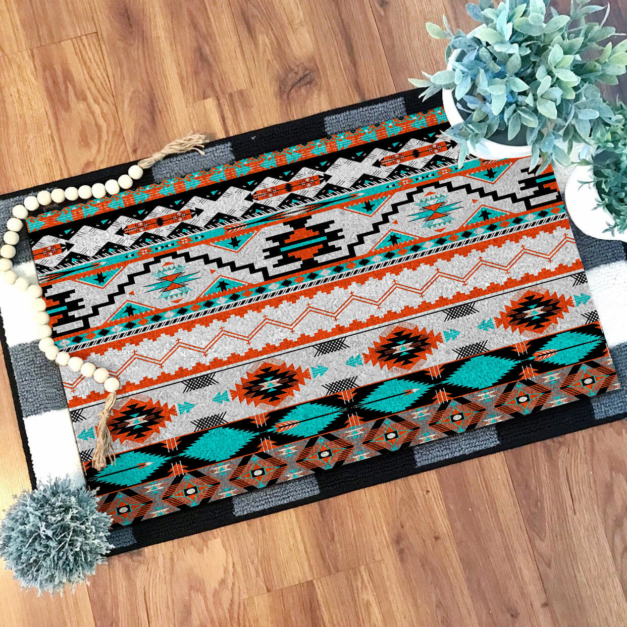 Doormat Native GB-NAT00152 Border Design Patterns Native Doormat - bestofnative