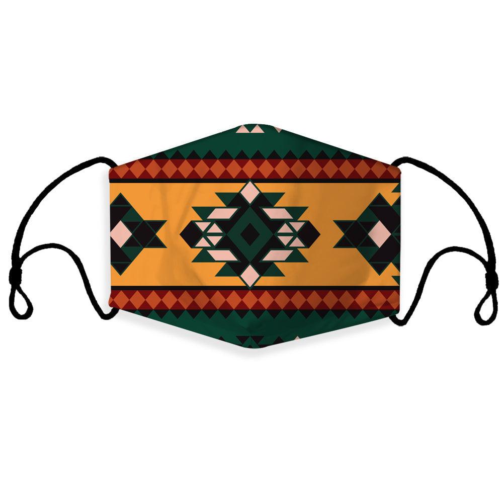 Net Pattern 3d Mask GB-NAT00408 Aztec Geometric Pattern 3D Mask (with 1 filter) - bestofnative