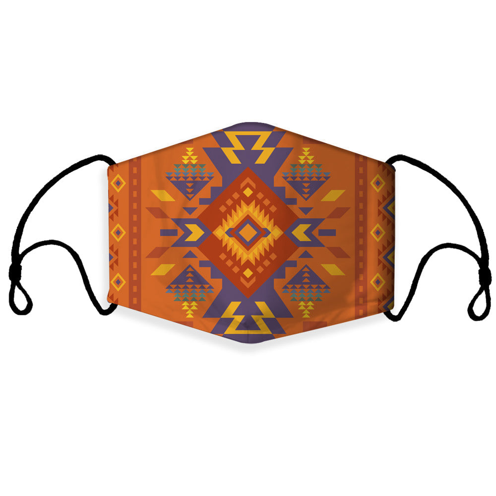Net Pattern 3d Mask GB-NAT00538-02 Orange Pattern 3D Mask (with 1 filter) - bestofnative