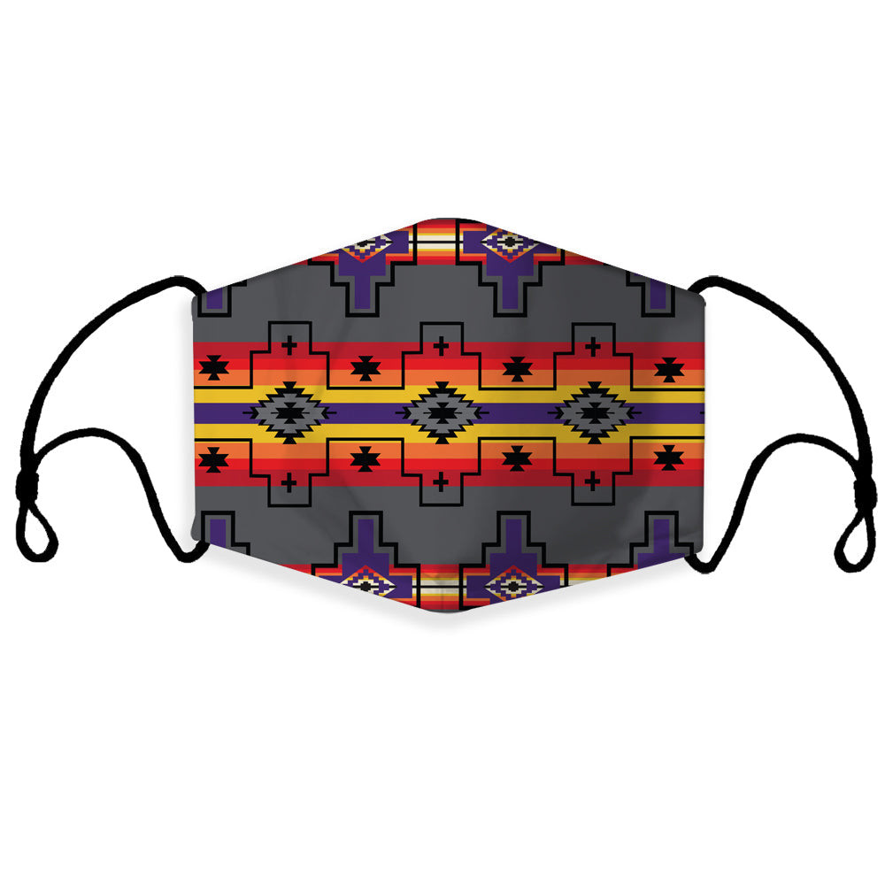 Net Pattern 3d Mask GB-NAT00533-02 Yellow & Gray Diamond Pattern 3D Mask (with 1 filter ...