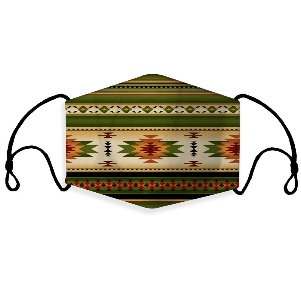 Net Pattern 3d Mask GB-NAT00559-03 Green Native Pattern 3D Mask (with 1 filter) - bestofnative