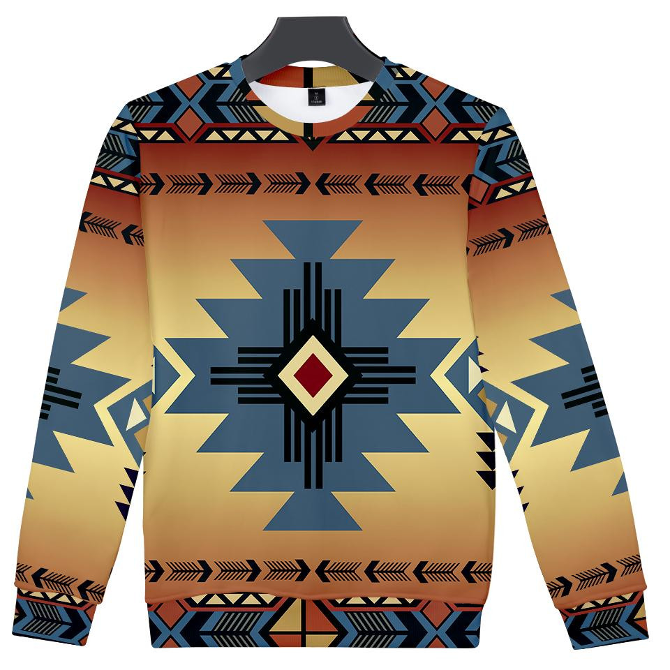 Blue Pearl Pattern 3D Sweatshirt - bestofnative