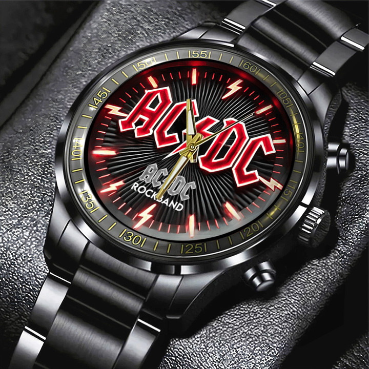 New Limitted Edition AC/DC Black Stainless Steel Watch ACSSW2436
