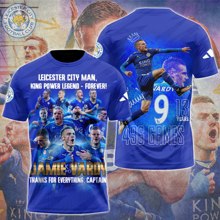 Limited Edition Leicester City & Jamie Vardy 3D T-Shirt, Hoodie Polo Hoodie Zip AOPLTCT2395
