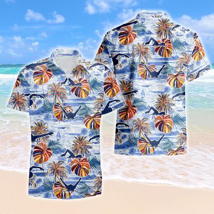 Swimming Hawaii Shirt All over print summer shirt