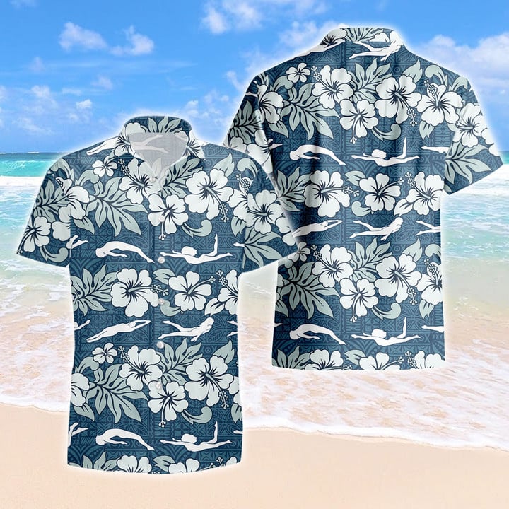 Swimming Hawaii Shirt All over print summer shirt