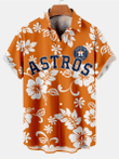 Houston Astros | Team Logo Flower Hawaiian Shirt