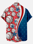 Classic Retro Baseball Short Sleeve Printed Hawaiian Shirt