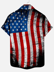 Baseball LOGO Print Creative Design Striped Hawaiian Shirt