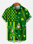 St. Patrick's Day American Flag Baseball Print Hawaiian Shirt