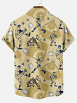 Classic Retro Baseball Pattern Print Hawaiian Shirt
