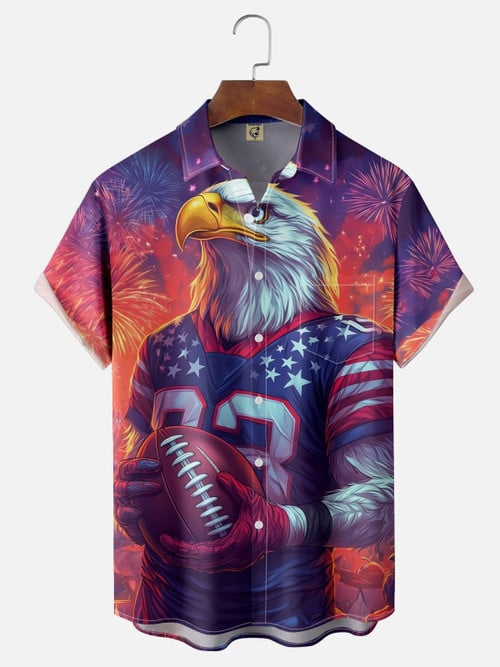 Moisture Wicking American Football Hawaiian Shirt