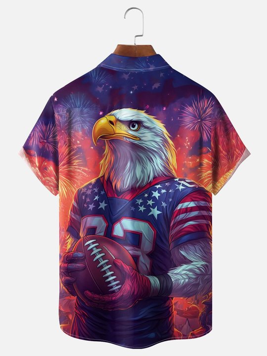 Moisture Wicking American Football Hawaiian Shirt