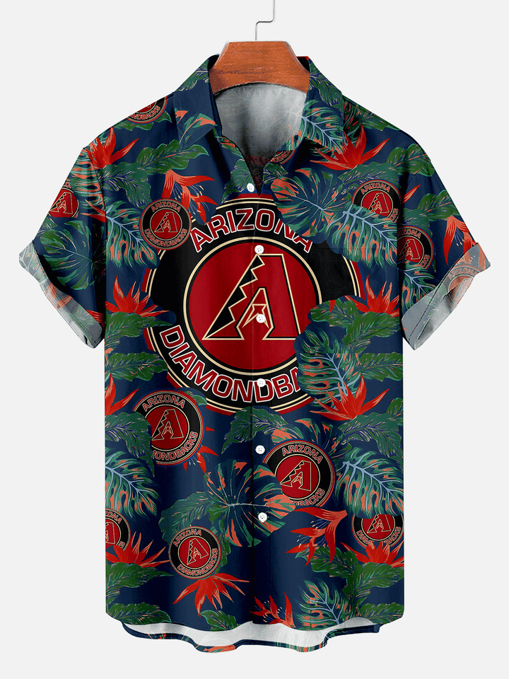 Arizona Diamondbacks | Palm Leaf Floral Hawaiian Shirt