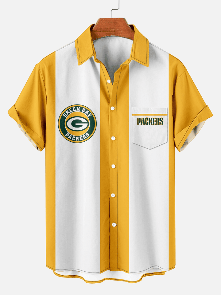 Green Bay Packers | Geometric American Hawaiian Shirt