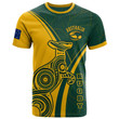 Australian Rugby Kangaroo & Aboriginal Patterns T-shirt
