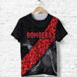Essendon Bombers T Shirt Anzac Day Indigenous - Black T-shirt