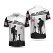 Lest We Forget Polo Shirt, Military Veteran American Flag Golf Shirt For Men Polo Shirt