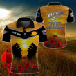 Customize Australian Army Symbol Veteran Poppy Unisex Adult Polo Shirt